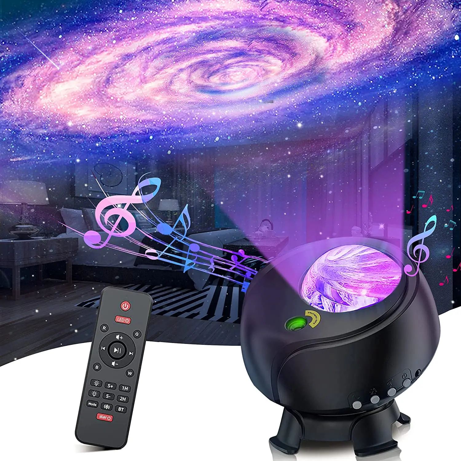 Galaxy Projector Light, Star Projector Night Light Bluetooth Speaker Starry  Light Projector for Mother's Day Gift Decor Party Ceiling, Work with Alexa