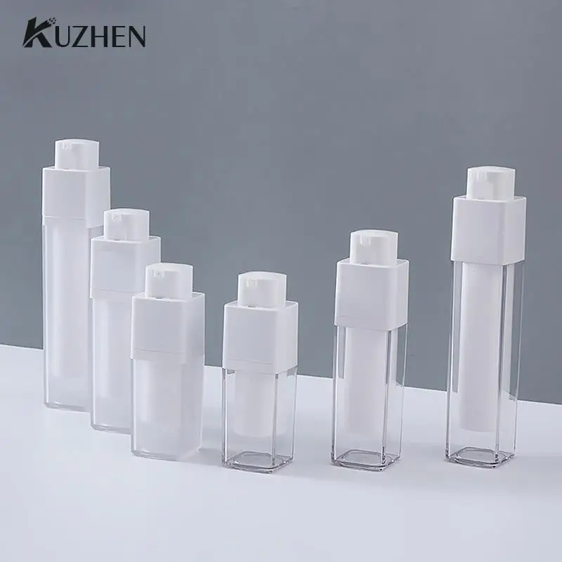 

Вакуумный поворотный косметический контейнер, матовая двухслойная утолщенная Квадратная бутылка для лосьона, 15 мл, 30 мл, 50 мл