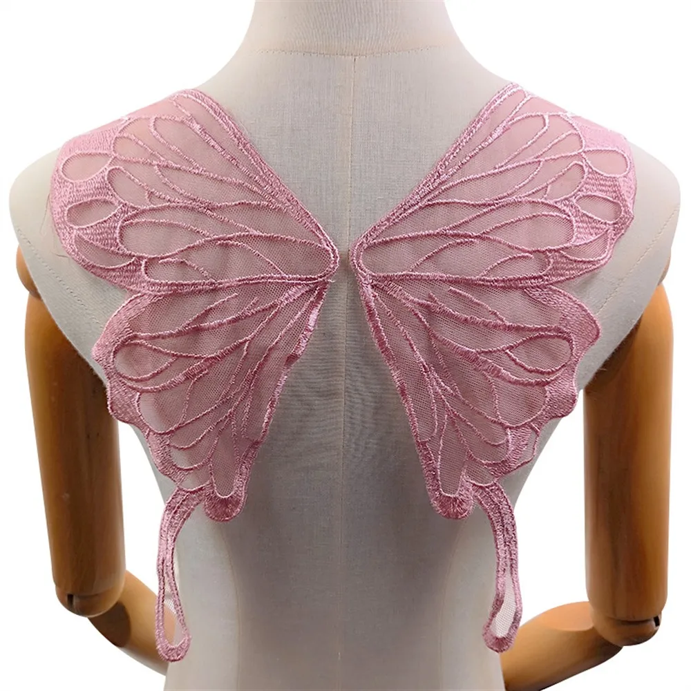 Embroidered Butterfly Wing Lace Applique Corsage