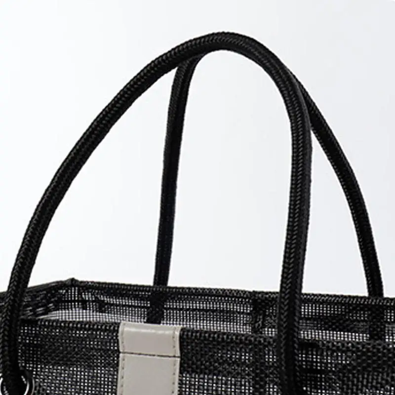 Tragbare Mesh Kulturbeutel Griff Schnell Trocknend Große Kapazität Badezimmer Dusche Reise Make-Up Tote Handtasche Organizer Korb – Detail 11