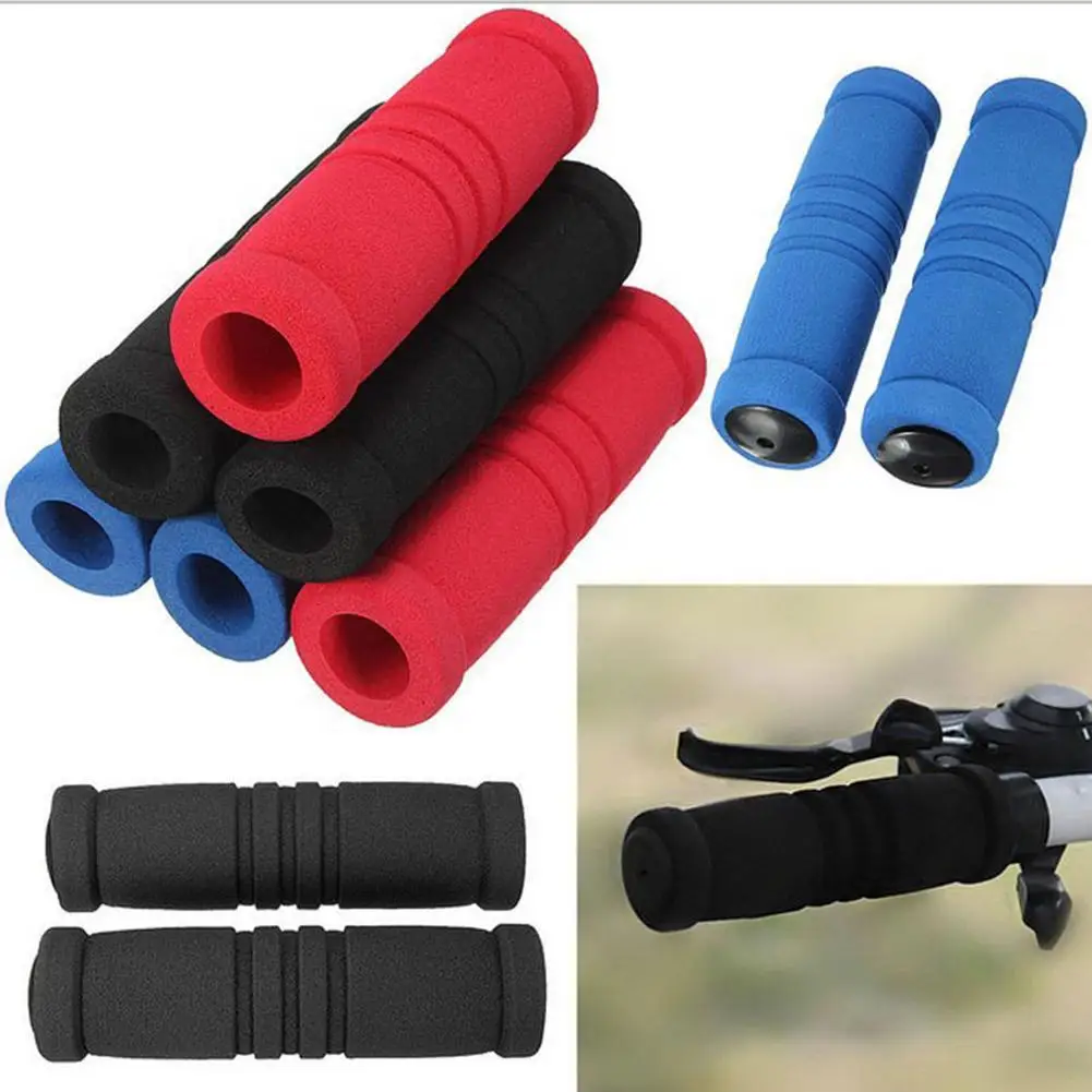 

1pair Mtb Grips Silicone Bicycle Handlebar Grips Lock Mountain Bike Grip Anti-vibration Anti-skid Bike Handle Bicycle Part