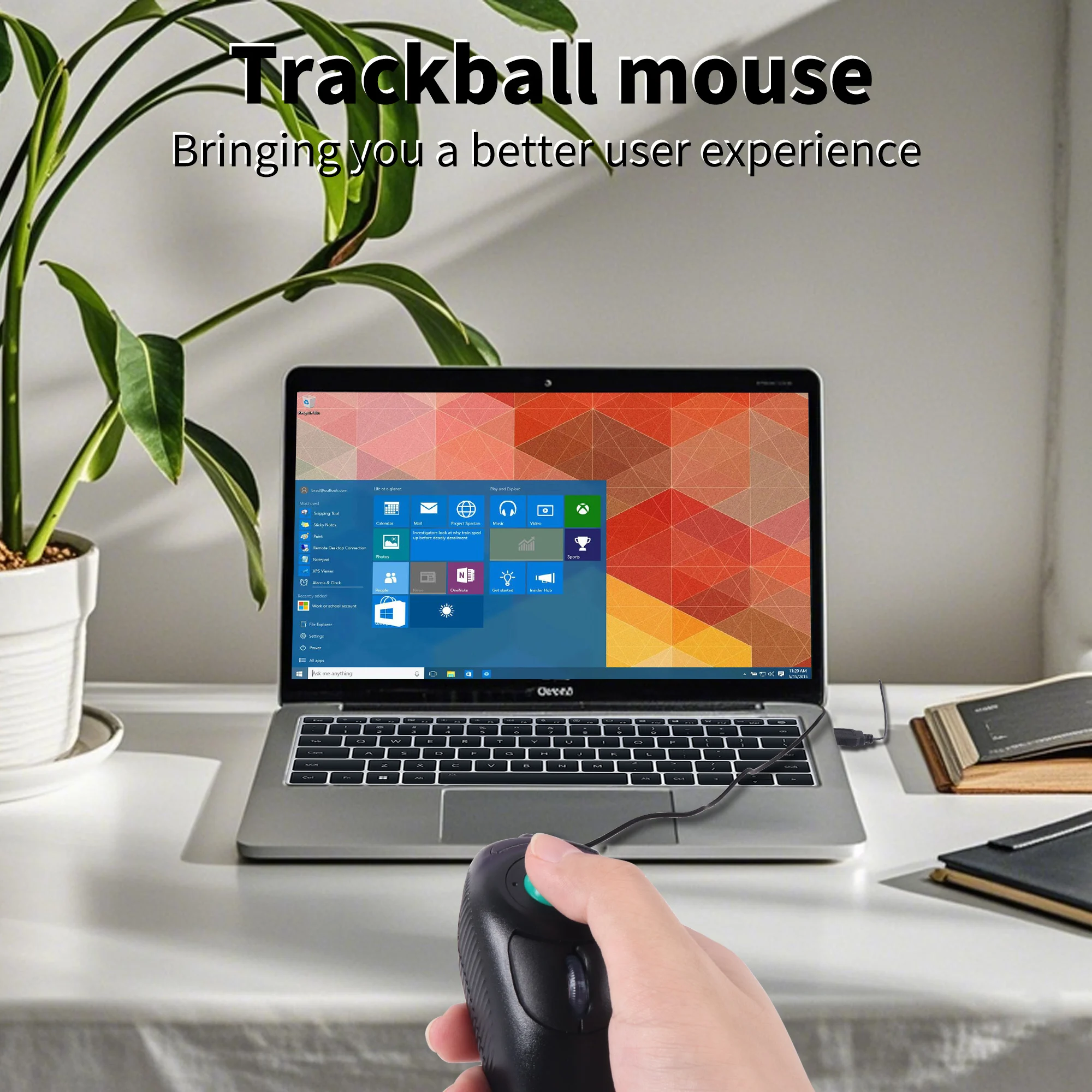 New Wired Trackball Mouse Thumb-Controlled Handheld Wireless Mice Portable Air Laser Pointer Mouse For Laptop PPT Presentation