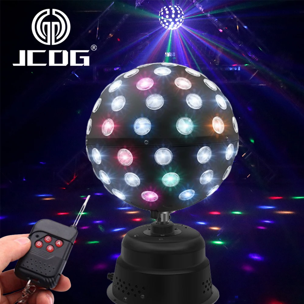 

JCDG 50 Вт диско-шар, сценическое освещение, стробоскоп с дистанционным управлением звуком, светодиодный Кристаллический волшебный шар, освещение для дома