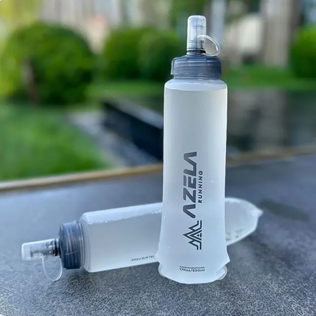 250/500ml Summer Folding Sport Water Bottle Lightweight Running Water Cup Portable Camping Soft Water Bag Outdoors