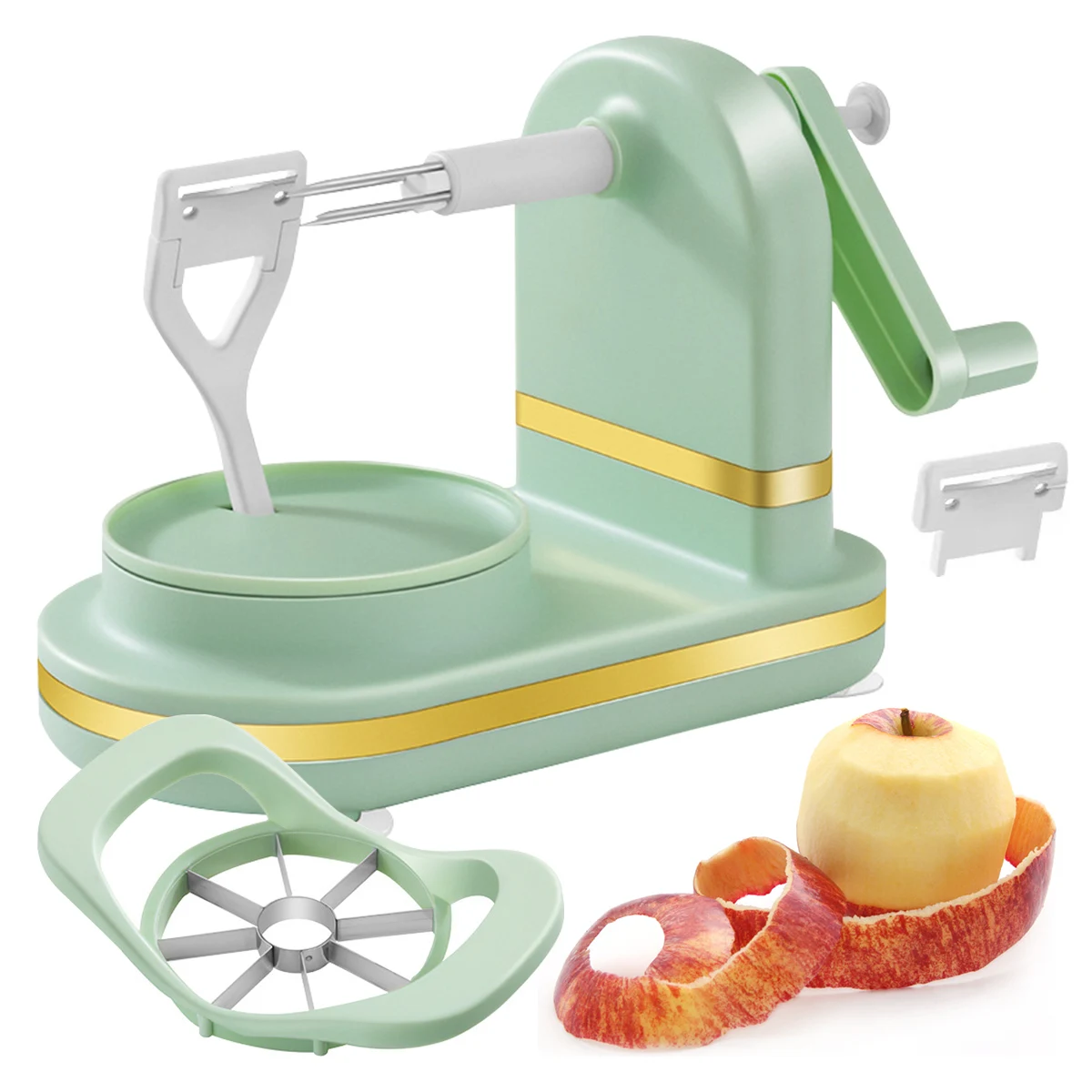 Овощечистка для яблок, кухонный инструмент с рукояткой для чистки фруктов