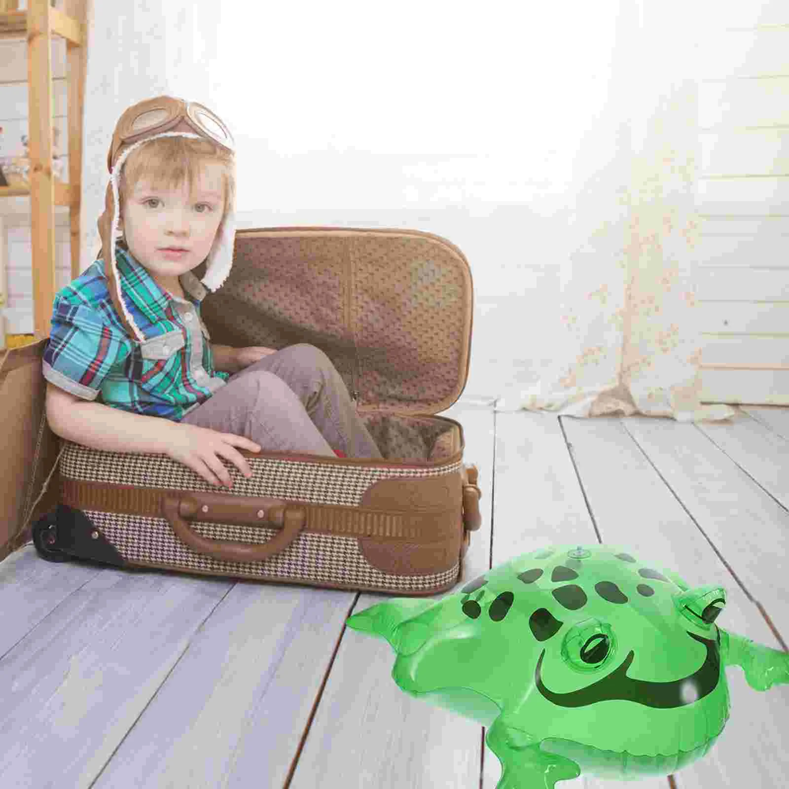 

4 Set Inflatable Frog Balloon Kids Gift Party Frogs Toy Cartoon Pvc Pool Decoration Bounce Toy Photo Backdrop