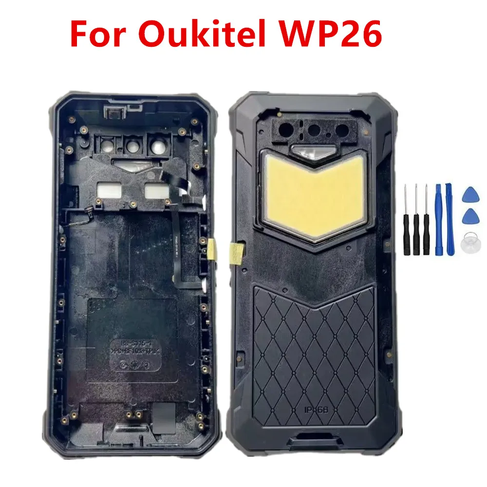 New For Oukitel WP26 IP68 Mobile Phone Back Battery Case Housings Door Replacemen with Fingerprint Senor Button For Oukitel WP26