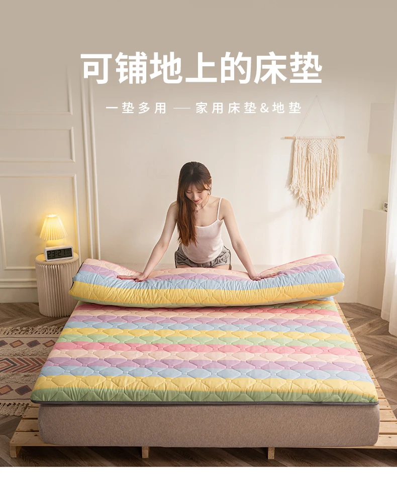 Description Picture 2 of itemThickened mattress soft cushion floor mat household folding floor bedding floor bedding sleeping mat student dormitory rental