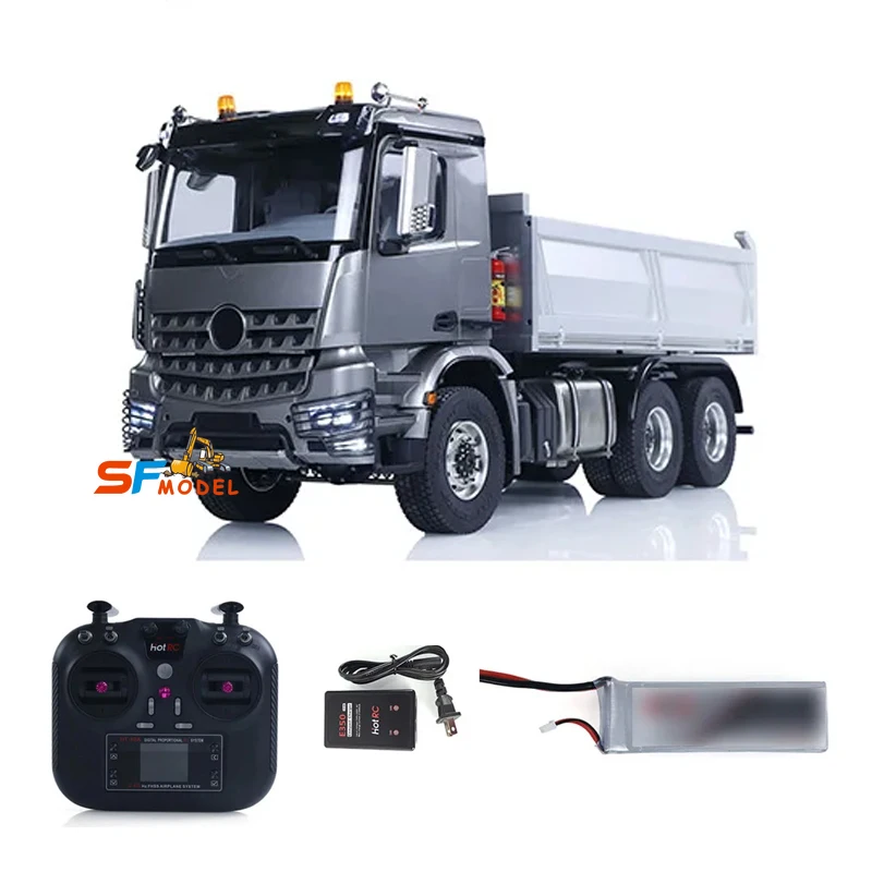 Camion benne RC hydraulique 6x6 1/14 RTR tout métal - Nouveauté 2026