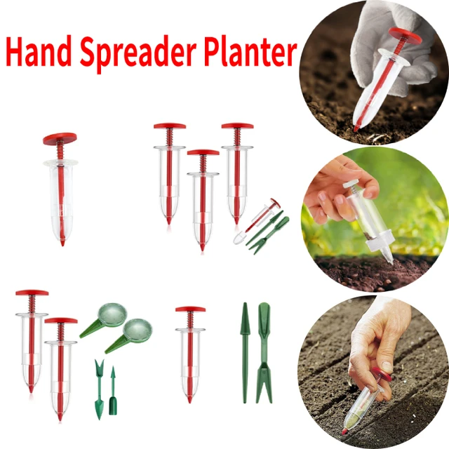 Mini Vetőmag -Adagoló Műanyag Kézi Ültető Hordozható Multifunkcionális Szóró Saláta Fűmaghoz