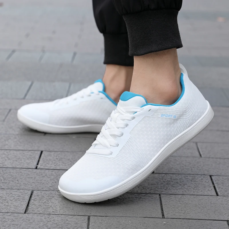 Men's Casual Sports Barefoot Shoes Minimalist Cross-Trainer Shoes Wide Toe Walking Shoes Zero Drop Sole Trail Running Sneakers 5