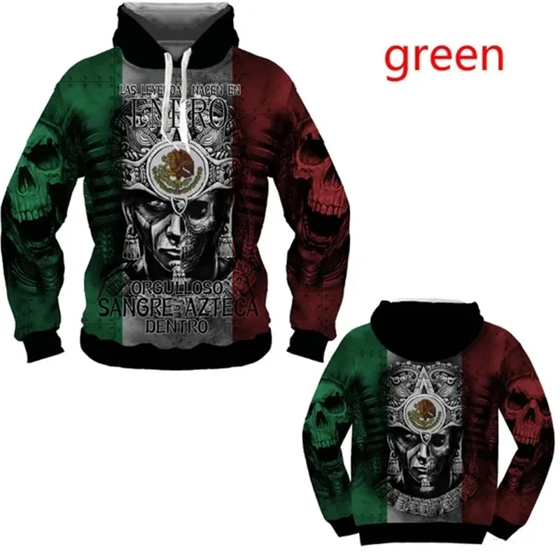 thumbnail image 1 of Sudadera con capucha con estampado mexicano para hombre, sudadera informal con estampado 3D, sudadera holgada informal de gran tamaño, ropa de calle, 1 of 5