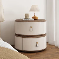 Table De chevet De Style rond, Design esthétique, moderne, gain De place, meubles De chambre à coucher élégants Premium 5
