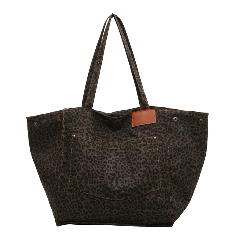 Leopard Print Korean Fashion Large Capacity Shopper Bag