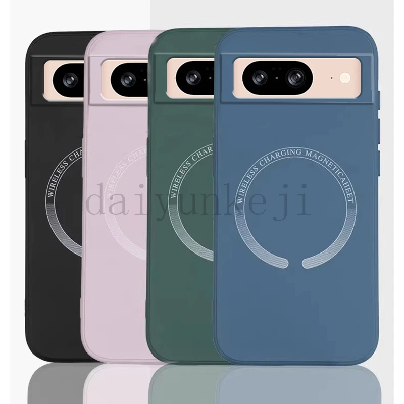 Magnetic Silicone Phone Case with Magsafe and Screen Protector