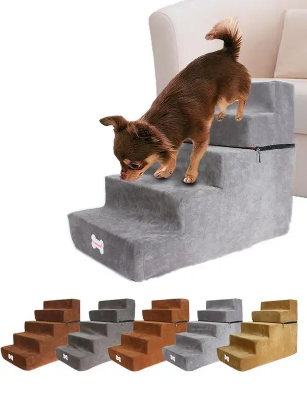 

Dog Stairs Ladder 5 Pet Stairs Step Breathable And Removable Sofa Bed Ladder For Dogs Cats