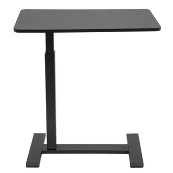 25.59-40.35inch Adjustable Overbed Bedside Table 4 Wheels Pneumatic Mobile Standing Desk Laptop Desk Hospital Home Use