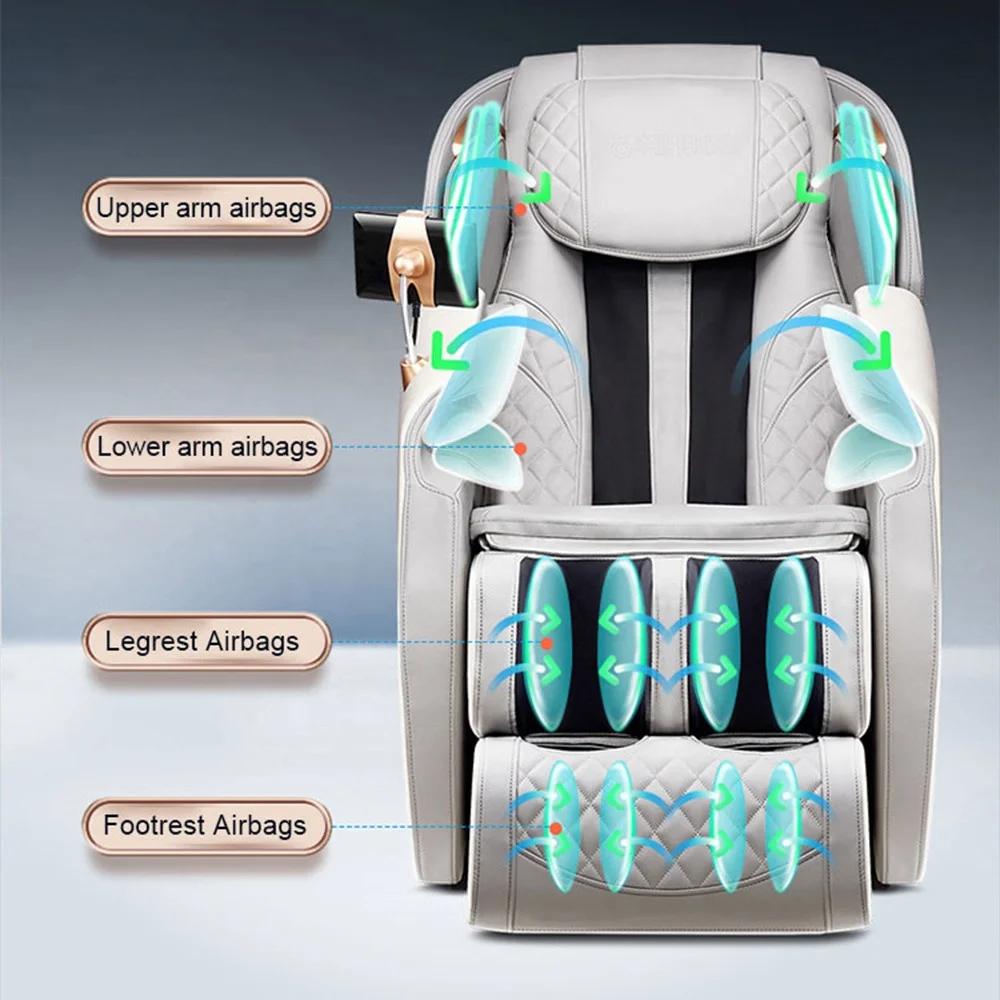 Cheap Price Full Body Therapy Electric Recliner Heat Foot Roller SL Track 3D Zero Gravity Stretch Shiatsu 4D Massage Chair 3