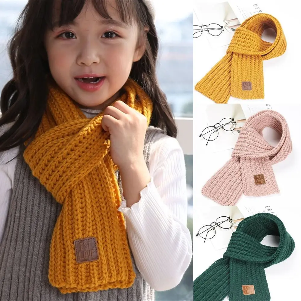 Buy PESAAT Knitted Kids Winter Scarf Warm Toddler Boys Scarves Cotton Girl Neck Warmers 3-15 Years, Light Purple, One Size At - View #7