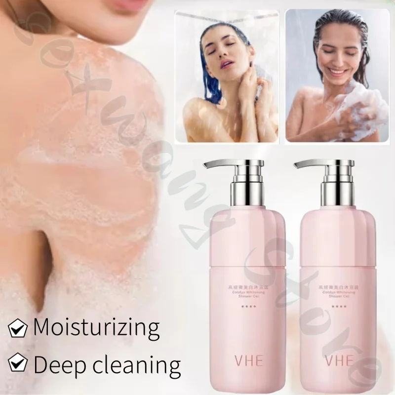 VHE moisturizing and moisturizing deep cleansing shower gel lasts for fragrance and brightens the skin to improve dryness 400ml
