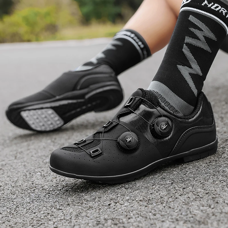 Men's Ultralight Non-Locking Cycling Shoes MTB Flat Pedal Bicycle Sneakers Women Non Cleat Rubber Racing Road Bike Sports Shoes 4