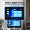 Commercial Ice Cream Maker, 10-20L/H Yield, 1000W Countertop Soft Serve Machine with 4.5L Hopper 1.6L Cylinder Touch Screen Puff 5