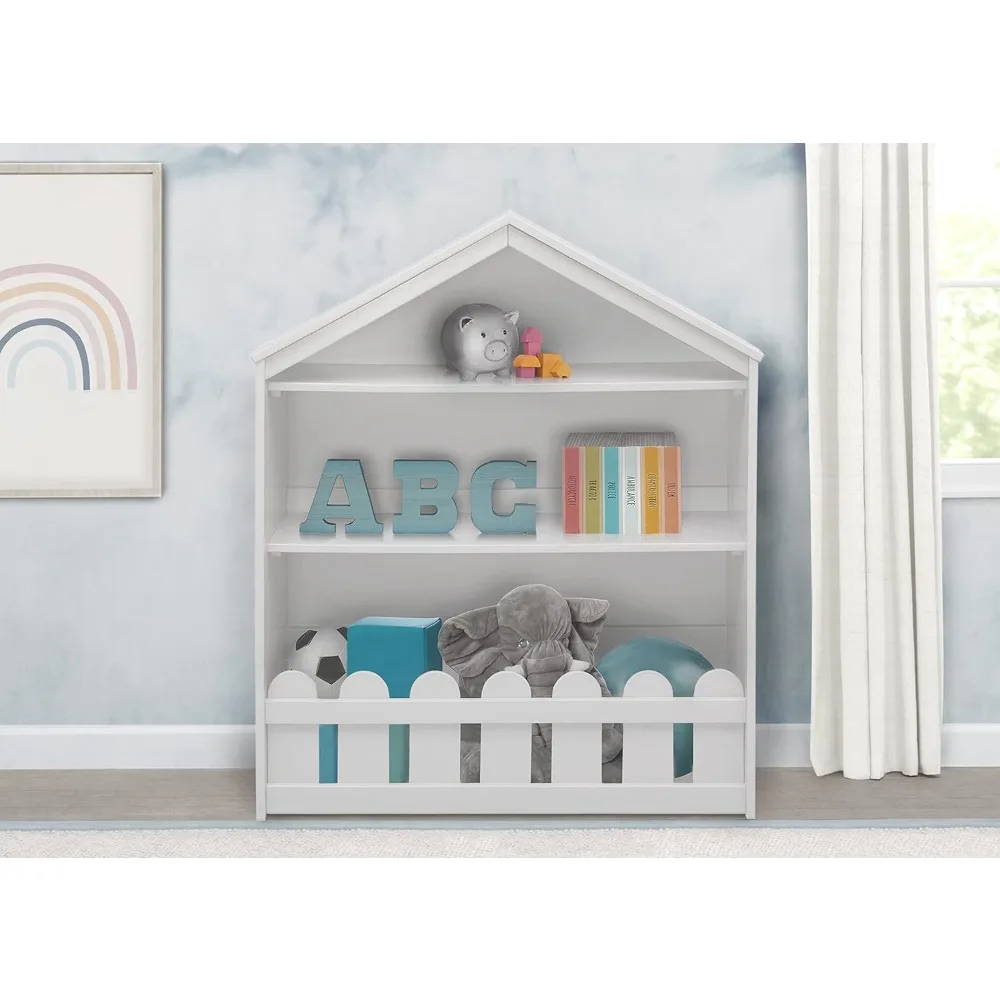 

Children's bookshelf, home storage bookshelf, can be used for books and decoration in the shape of a house. Children's bookshelf