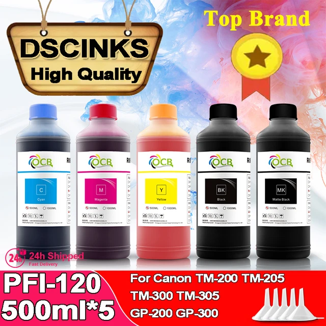 5Colors 500ML each BK C M Y MBK PFI120 PFI 120 Dye Ink For Canon 