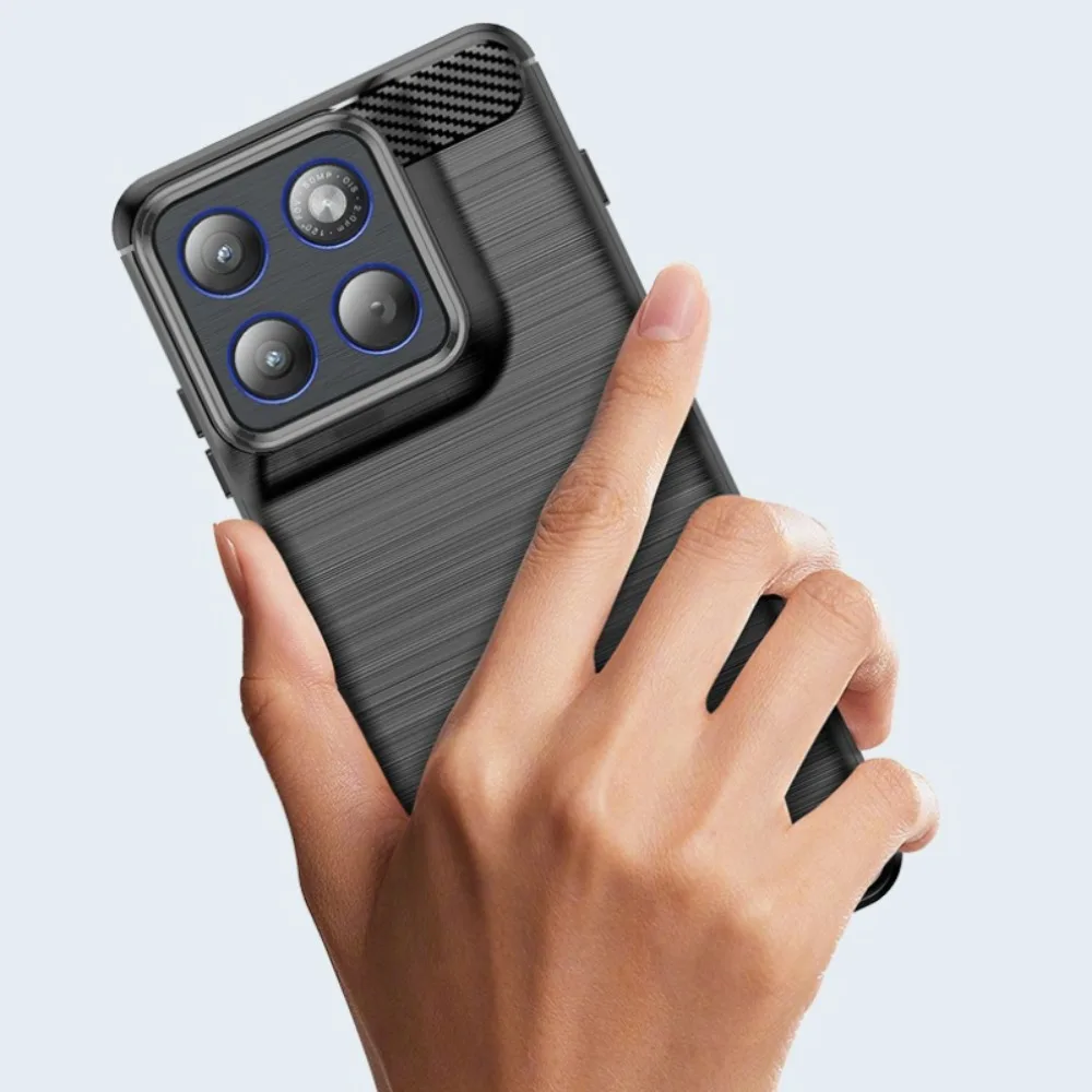 Premium Carbon Fiber Soft TPU Silicone Back Cover Phone Case