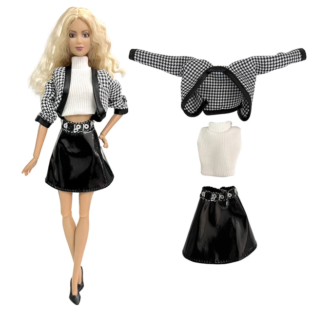 1 Conjunto Roupa Para Barbie Com Camisa De Ponto De Onda, Roupa  Multicolorida Da Moda, Camisa Jeans, Saia De Grade, Acessórios Casuais  Diários, Roupas Para Boneca - Acessórios Para Bonecas - AliExpress