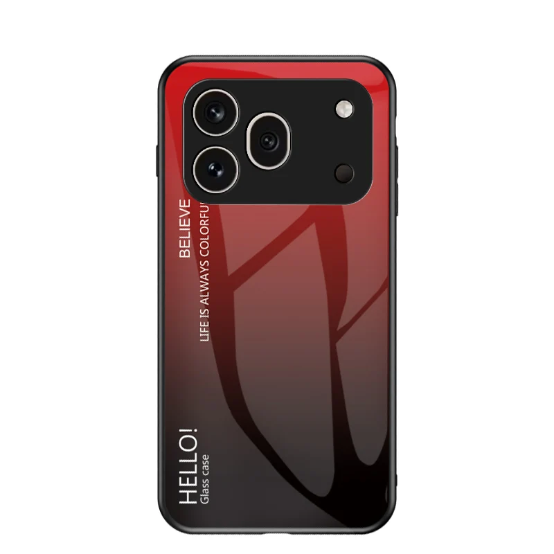Premium Gradation Tempered Glass Protective Case with Hard Back Bumper