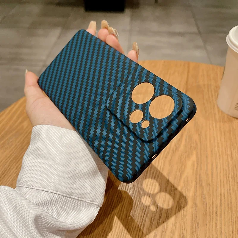 Luxury Slim Carbon Fiber Pattern Shockproof Phone Case - Hard PC Back Cover