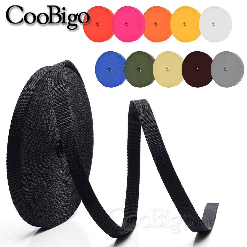 Webbing Ribbon 10Yards 10mm Polypropylene Webbing Strap Belt Tape Band Fabric Ribbon for Bag Backpack Diy Craft Haberdashery Sewing Accessory