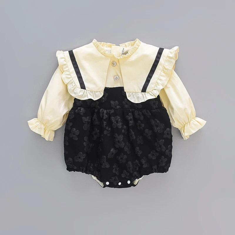 

Autumn New Girls Baby Rompers Infant Clothes Jumpsuits Long Sleeve Bodysuit Spring Elegant Girl Kids Birthday Toddler Outwear 6M
