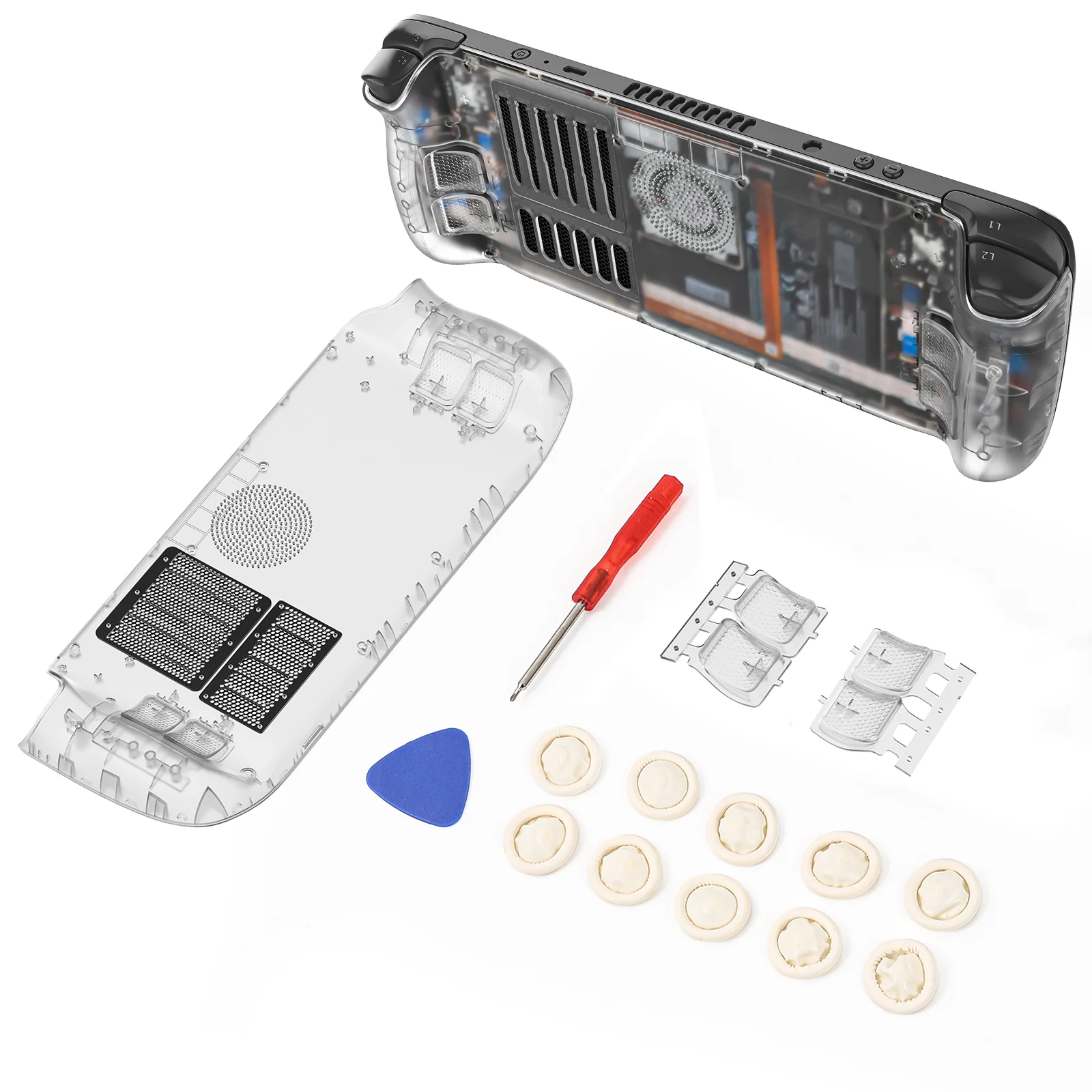 New Arrival Gaming Accessories For Steam Deck Custom Replacement Faceplate Back Plate Housing Shell for Steam Deck LCD Console 1