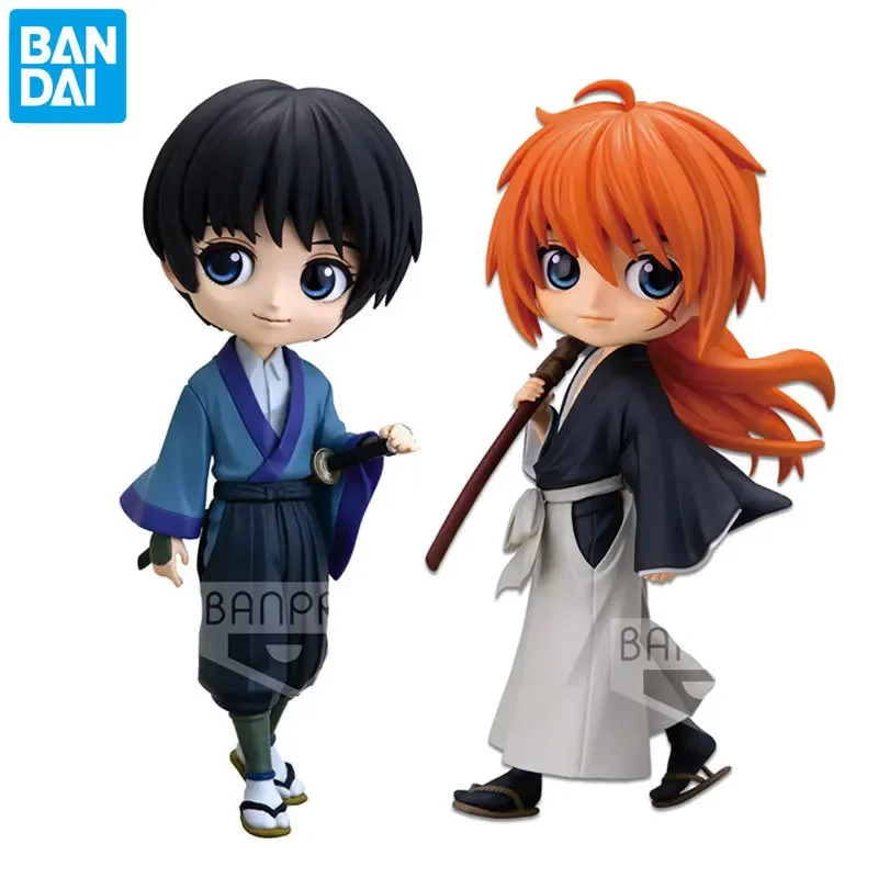 

BANDAI Rurouni Kenshin HIMURA KENSHIN Q Posket Genuine Anime Action Figure Collectible Model Boys Children Birthday Toys Gifts