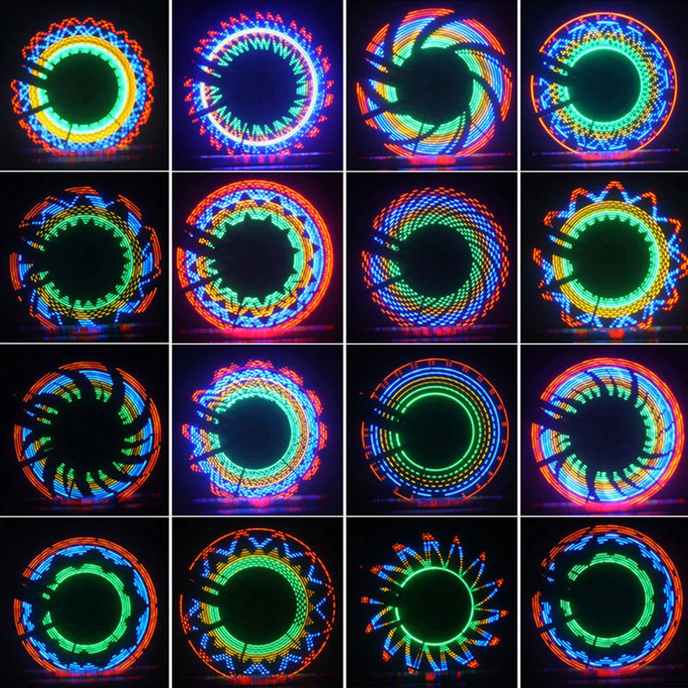 2pcs 32LED Road Bike Warning Light Tyre Reflector Bicycle Double-Side Wheel Lamp