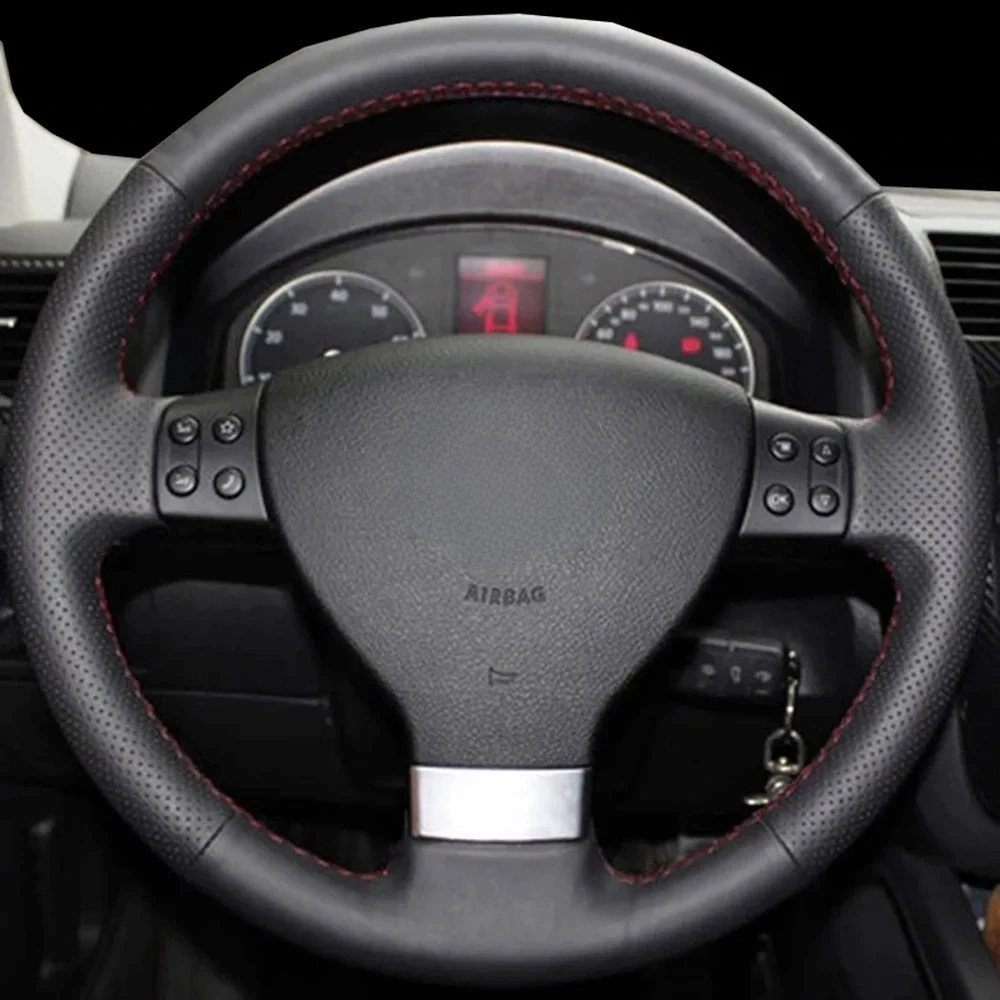 

DIY Black Faux Leather Car Steering Wheel Cover For Volkswagen Passat B6 Golf 5 Mk5 VW Jetta 5 Mk5 Tiguan 2007-2011