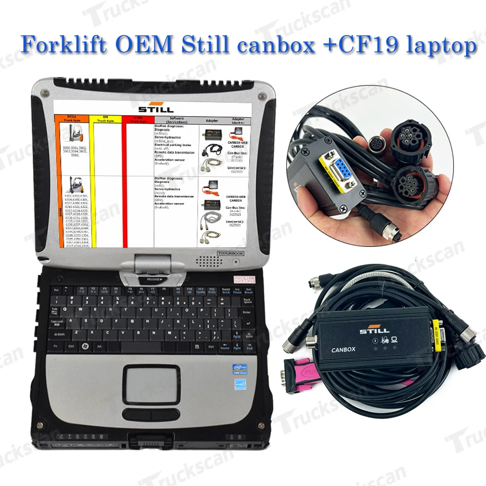 

Forklift For Still canbox 50983605400 diagnostic cable truck box interface box Can bus line+CF19/CF52 laptop