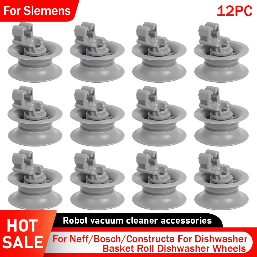 12PCS Universal Dishwasher Basket Wheel Kit For Siemens/Constructa/Indesit/Neff/Bosch/Junker Dishwasher Top Basket Wheels Part