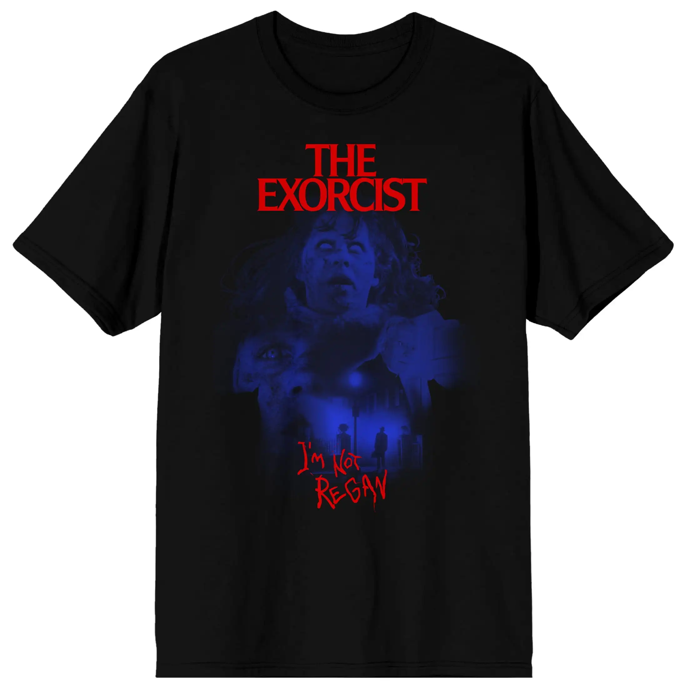 

The Exorcist I'm Not Regan Crew Neck Short Sleeve Men's Black T-shirt-Large
