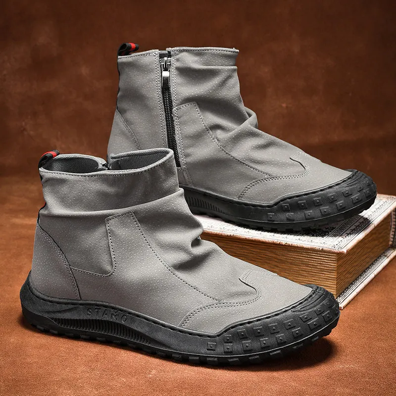 Men's Winter Work Boots Sporty Durable Waterproof Anti-slip Comfortable for Construction Site Use And Long Hours on Foot - 3