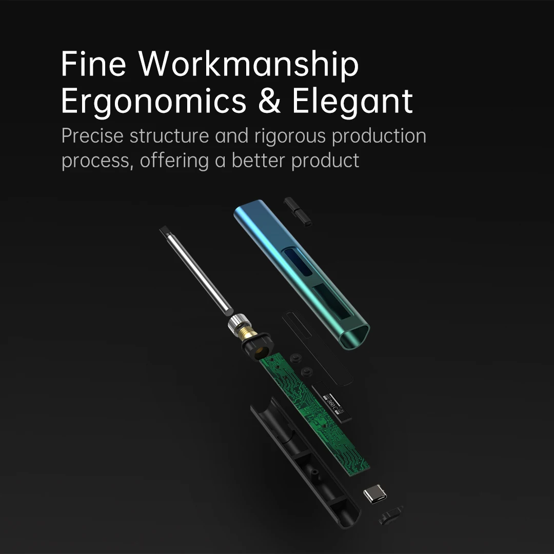 휴대용 스마트 미니 전기 납땜 인두 OLED 디스플레이 C타입 잭, 용접 도구, HS-01 B2 BC2 BC3 ILS KR K65 팁, RGS65