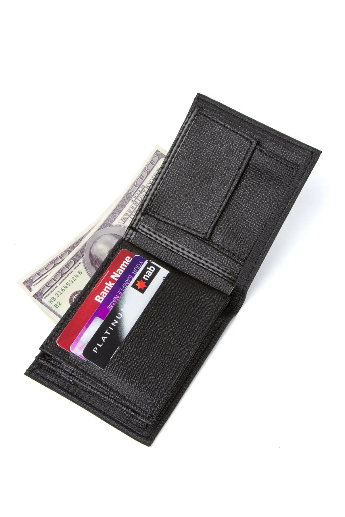 Men's Black Multi-Compartment Wallet (11X8,5CM) With Coin Holder Souvenirs New Men's Fashion Money Bags Hand Bags Easy To Carry
