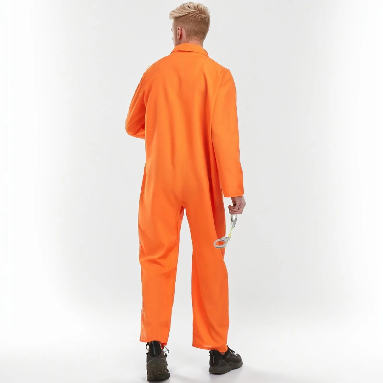

Costume Couple Matching Prisoner Stage Show Costume Orange Jumpsuit Cosplay Male Cosplay Party Wear Costume Mardi Gras Cosplay