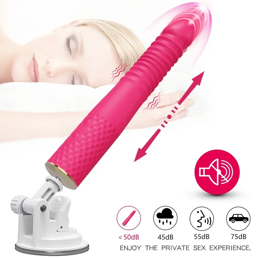 Automatic Machine Telescopic Dildo Vibrator Female Sexs Toy Women Vagina Masturbation Penis G Spot Clitoris Stimulator Massager