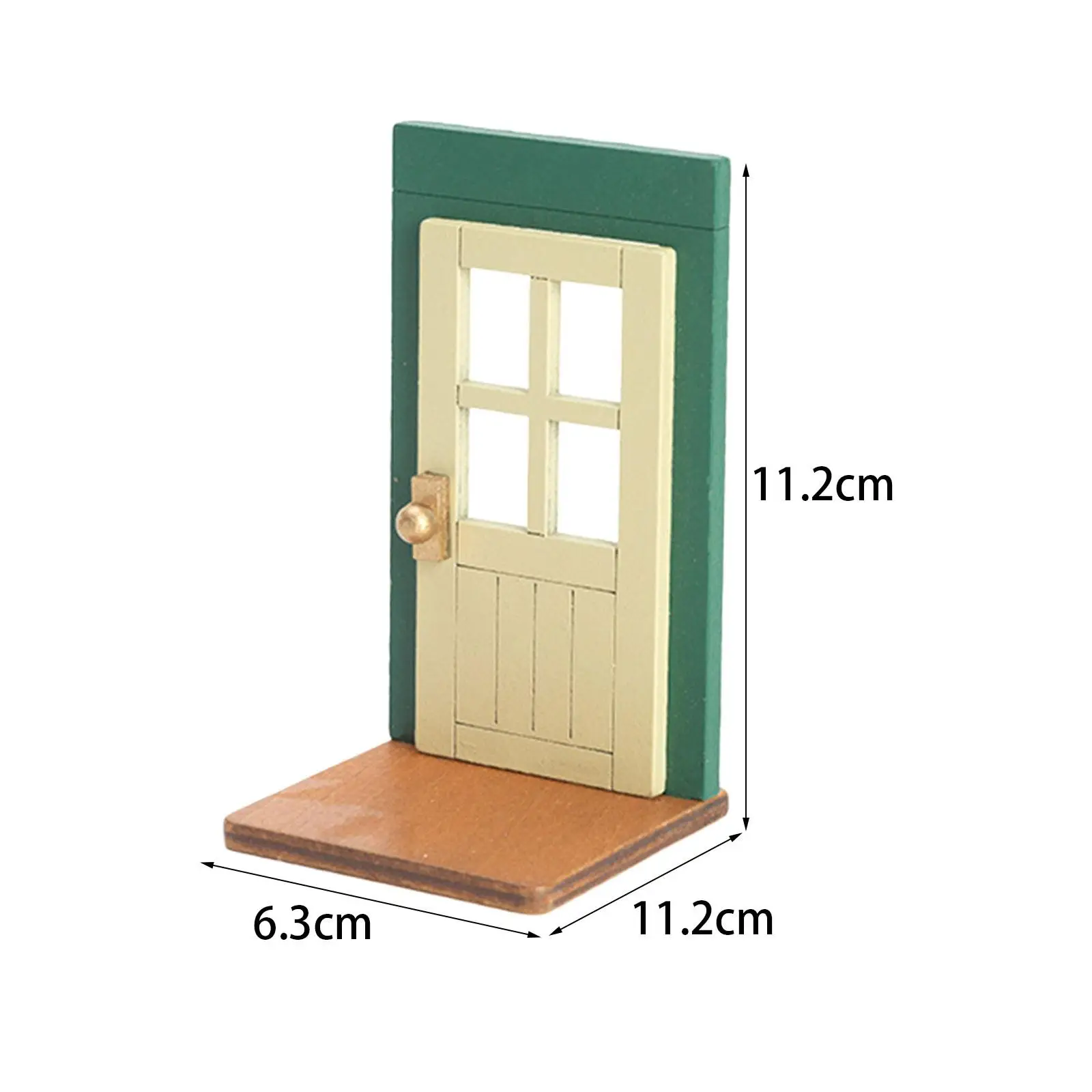 Dollhouse Miniature Wood Door Furniture DIY Accessories Preschool Simulation Dollhouse Door Ornaments Dollhouse Miniature Door