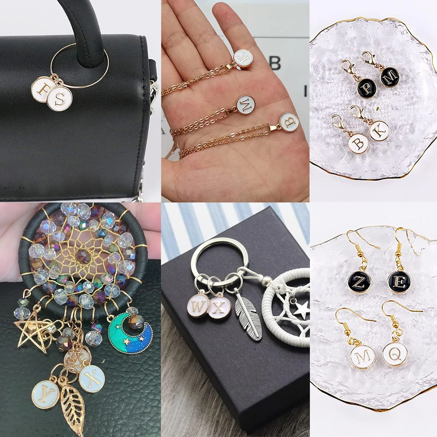 26/52Pcs Wine Glass Charms Wine Glass Markers Wine Glass