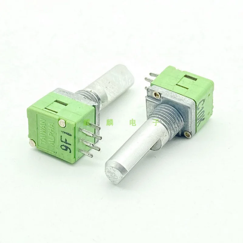 

2PCS 09 Type C10K 6-Pin Dual Adjustable Resistance Power Amplifier Audio Speaker Volume Potentiometer C103 D Shaft Length 20mm