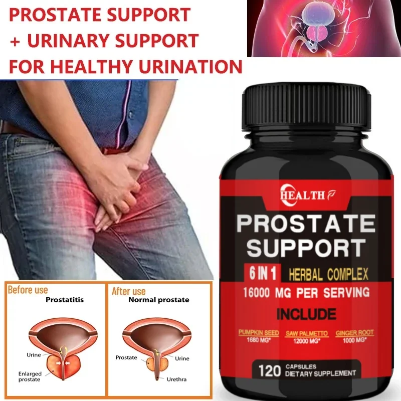 HEALTH 6in1 prostate support 16000MG boosts mood urinary immune system